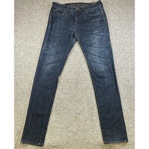 American Eagle Men's 32 X 36 Jeans Skinny Flex Dark Wash Five Pocket